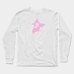 Peacock On Pink Long Sleeve T-Shirt